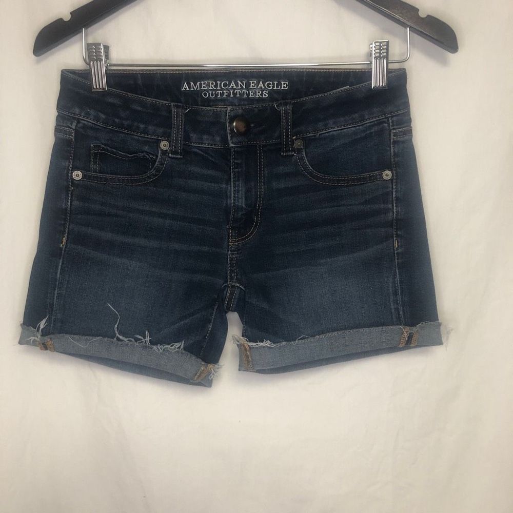 American Eagle Outfitters Super Stretch Raw hem DenhamCut IfBlue Jean Sh